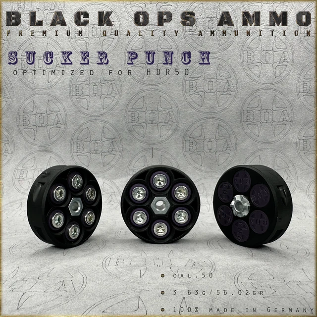 18X + 2 Sucker Punch BLACK OPS AMMO HDR 50 TR cal.50 Umarex T4E ...