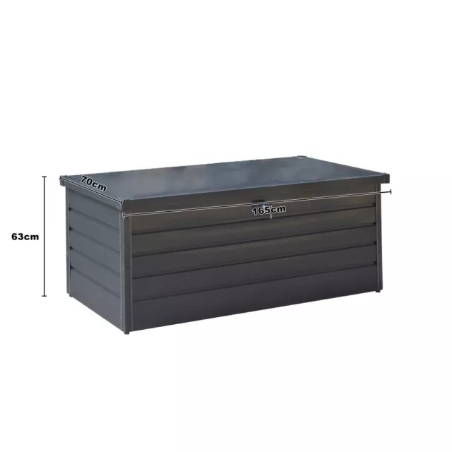 200-600L Outdoor Storage Box Large Patio Garden Deck Container Chest Wheels