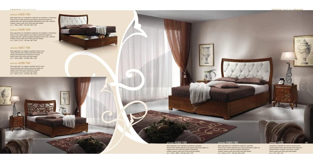 Chambre Lit Table de Chevet Lits Groupe Bois Double Design Ensemble Set 3tlg 2