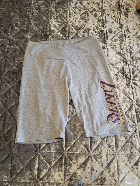 LA Lakers Grey Basketball Cycling Shorts Size S BasketBall NBA Women's