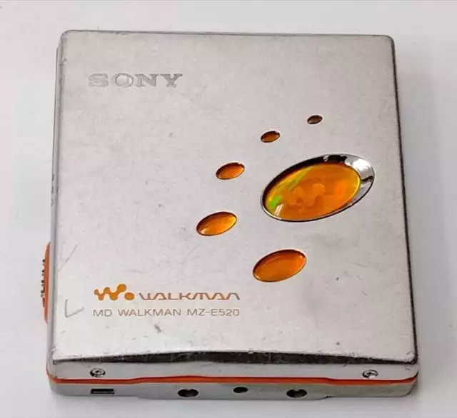 SONY MD Walkman Reproductor de minidiscos MZ-E520 MDLP Plata/Naranja