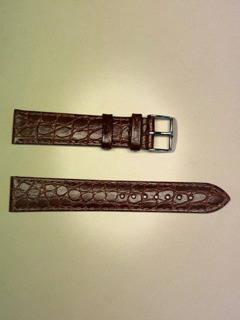 Bracelet Cuir Tissot 18 Mm - Marron, Boucle Ardillon - Cuir Véritable - Occasion Très Bon état