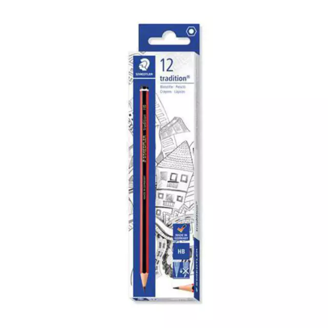 High Quality Staedtler Tradition Graphite Lead Pencils Pack of 12 Ages 3+