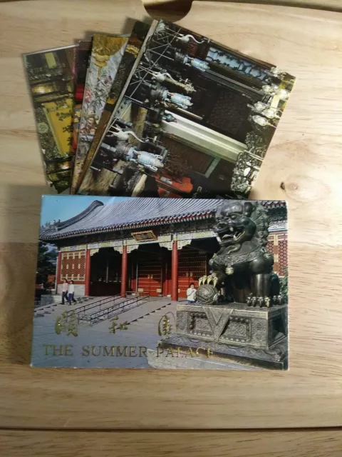 Vintage Summer Palace China Lot of 10 Postcards W/Cover