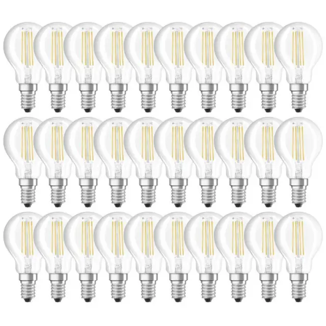 30 x Osram LED Filament Tropfen 4W = 40W E14 klar 470lm Lampen neutralweiß 4000K