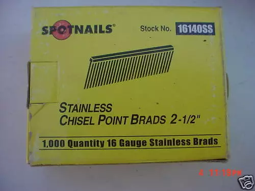 1 000 brads point ciseau en acier inoxydable 15 g 2 1/2