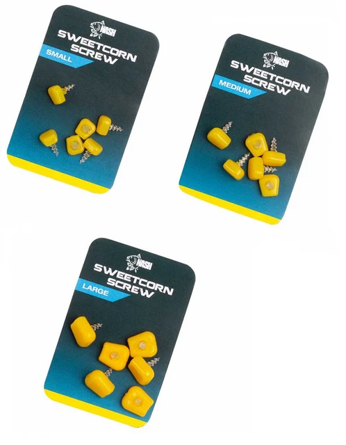 Nash Sweetcorn Screw *All Sizes* NEW Carp Fishing Sweetcorn Screw Terminal