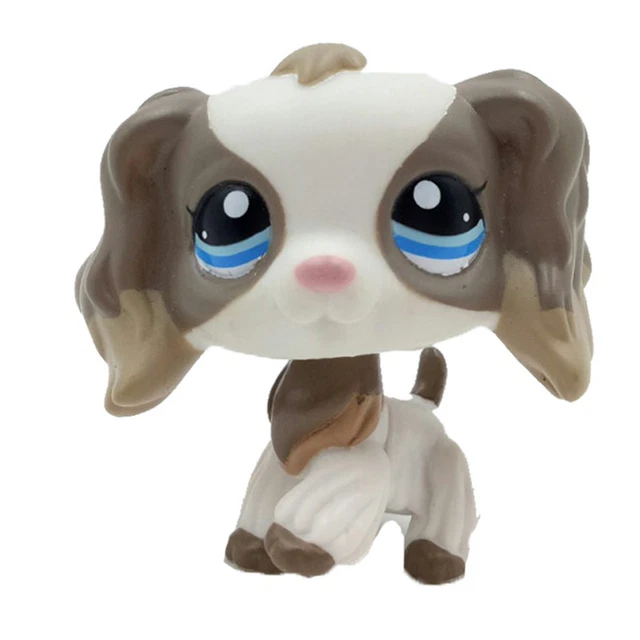 LITTLEST PET SHOP LPS bobble head Toys 2254 Blue Eyes Grey Cocker