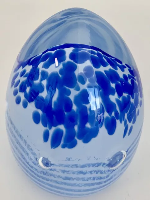 Gorgeous Caithness Glass Scotland  PAPERWEIGHT Quattro Blue