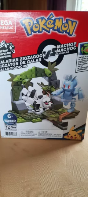 Pokemon mega construx. Galarian Zigzagoon vs Machop Machoc. New in box