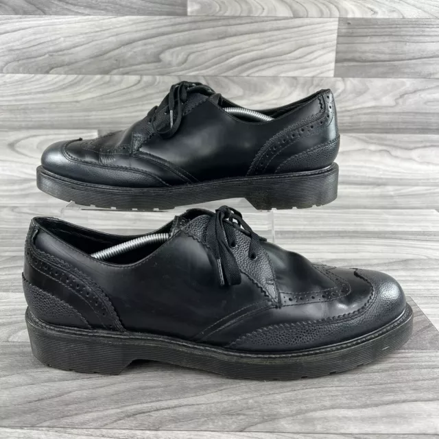 Dr. Martens Kelvin Shoes Mens 14 Black Wingtip Oxford Leather AW004 GV120
