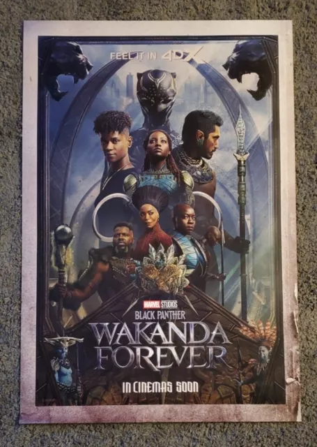 Black Panther Wakanda Forever 4DX 27x40 1-Sheet DS Movie Poster Double sided