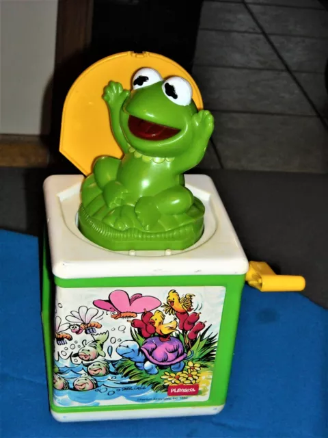 Vintage 1983 Playskool Kermit Muppet Babies Jack In The Box