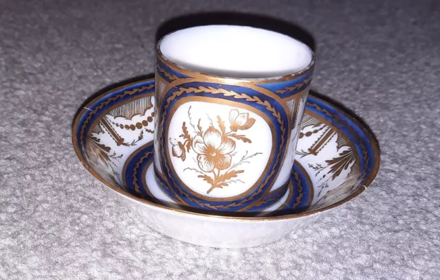 Old Paris French Porcelain Minature Cup & Saucer Continental Sevres Style