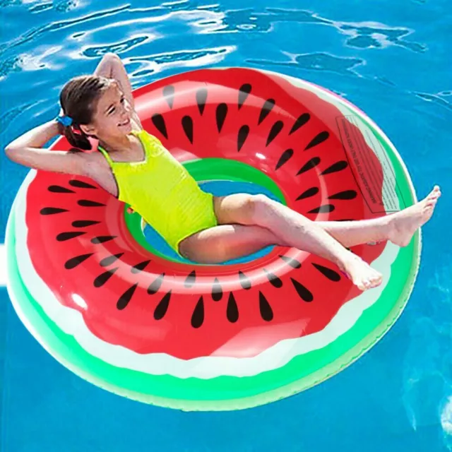 Inflatable Swim Ring Pool Float Toys Donut Watermelon Swimming Circle  Adult