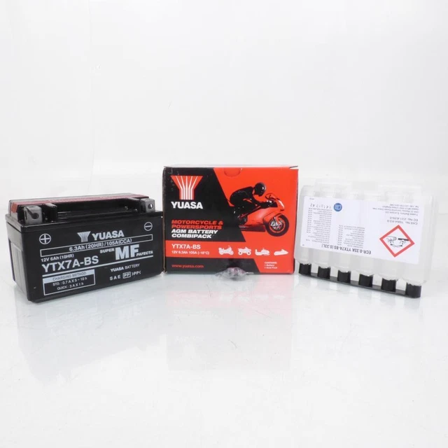 Batterie Yuasa pour Moto Mondial 125 HPS I ABS 2017 à 2021 Neuf