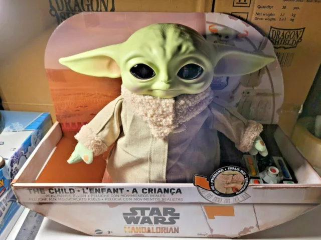 Star Wars: The Mandalorian The Child Grogu Baby Yoda Real Moves Plush. NIB.