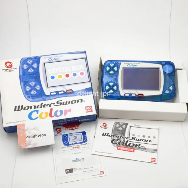 BANDAI Wonder Swan Color Crystal Blue Console USED IN Japan IMPORT TESTED WORKED