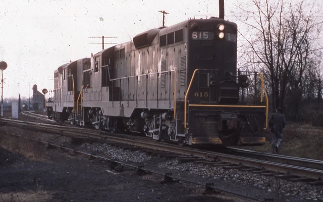 Duplicate Railroad Train Slide Pennsylvania GP-7 #615 12/1956 Hagerstown MD