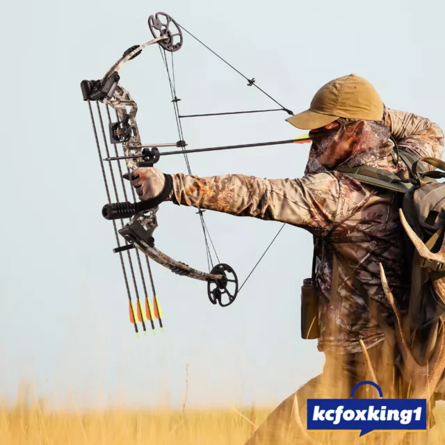 20-70lbs RH Compound Bow and Arrow Set Archery Hunting Target Shooting Fishing
