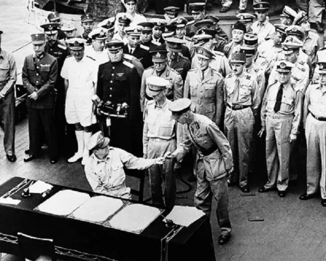 Japan Signing Surrender USS Missouri 8"x 10" WW II WW2 Photo Picture 314