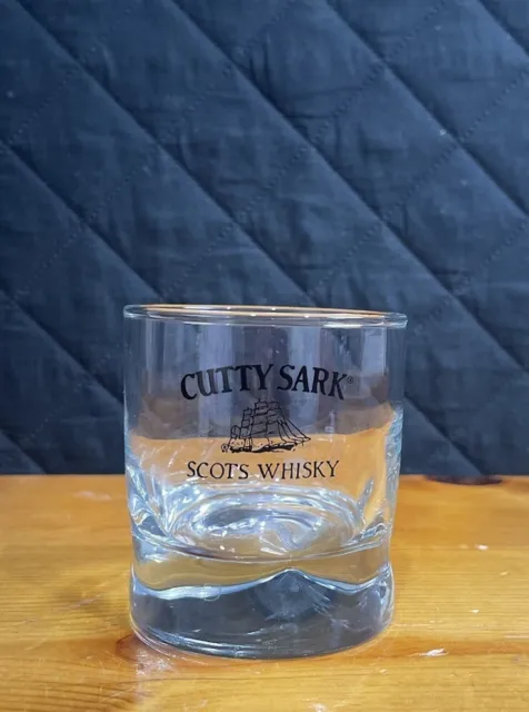 Cutty Sark Glass Dimpled Base Old Fashioned Rock Lowball Whiskey