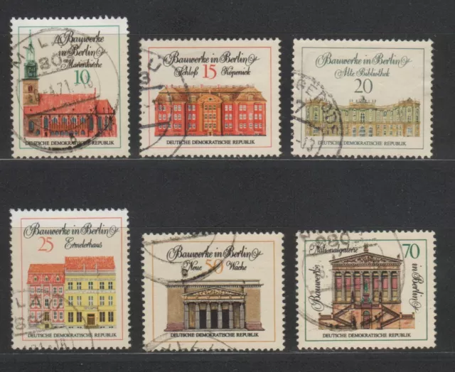 DDR 1971, Mi.-Nr. 1661-1666, "Bedeutende Bauwerke", gestempelt