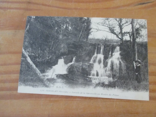 CPA carte postale ancienne VERDELAIS CASCADE AU MOULIN DU PRIEURE  33