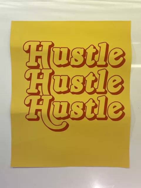 One of a kind “Hustle” Poster from the set of Chanel 4’s: Razor Sharp: Episode 1