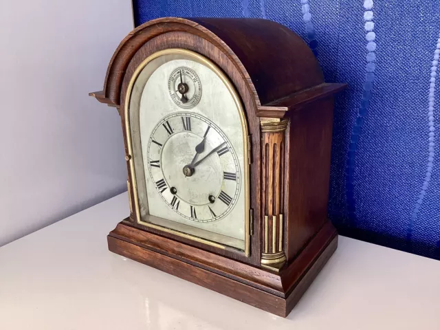 Antique German 1/4 Striking "Ting Tang" Mantle Clock c.1900 Just Serviced