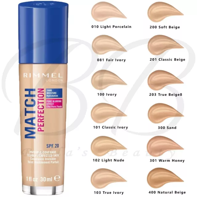 Fond de teint Rimmel Match Perfection Coverage Bb Cream True Beige Light...