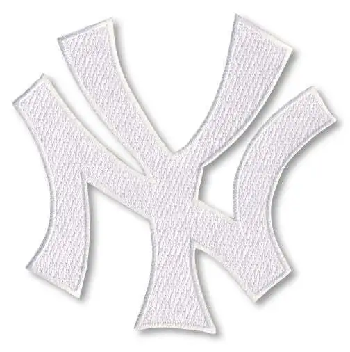 New York Yankees Patch Jersey Hat Cap Lettering Interlocking 'NY' White Logo MLB