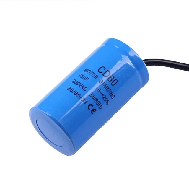 Condensateur CD60 250V AC 200µF – Démarrage Moteur 50/60Hz, Anti-explosion, Film Polypropylène Métallisé