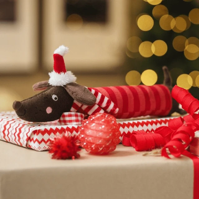 Zoon Festive Frankie Sausage Dog PlayPal Dog Toy