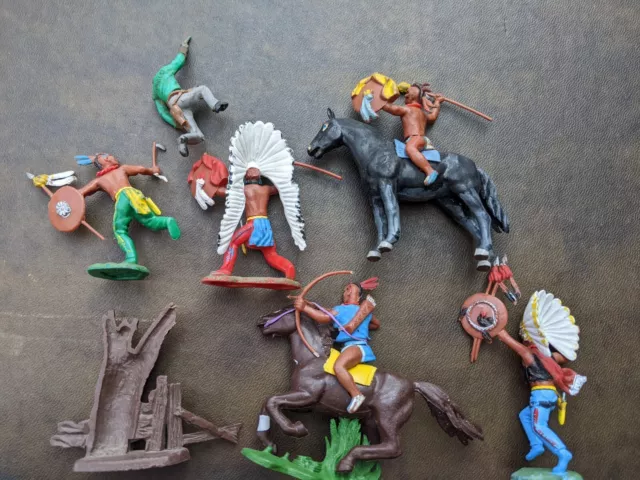 britains swoppets toy soldiers Native American job lot 3