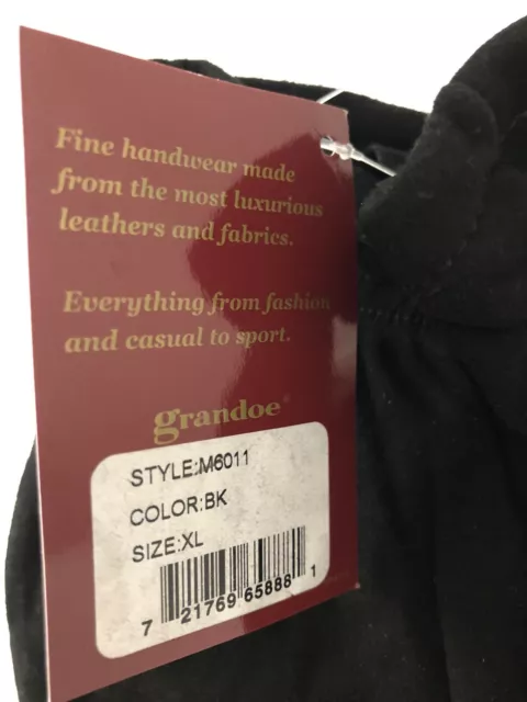 Cire Gloves Size XL Leather New LINED Hand wear By Grandoe BLACK XL. 2