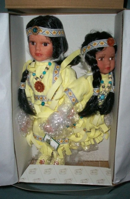 New In Box Heritage Signature Collection Native American Spring Sister Dolls NIB