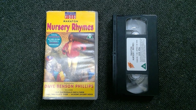 RARE MAKATON NURSERY Rhymes DAVE BENSON PHILLIPS VHS CG R14 7 99 rare-makaton-nursery-rhymes-dave-benson-phillips-vhs-cg-r14-7-99