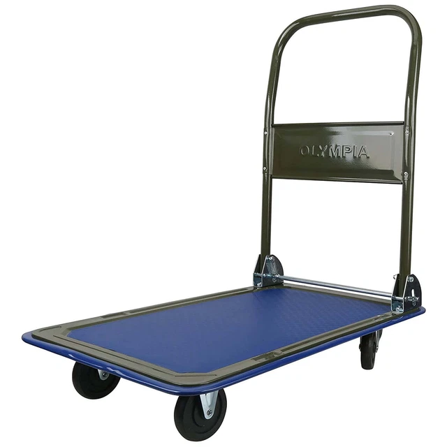 300 Pound Capacity Heavy Duty Utility Rolling Cart, Blue/Gray