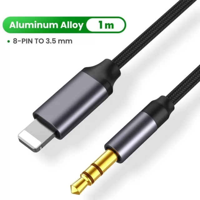 Aux Cable For IPhone 3.5mm Lead Car Stereo Transfer Audio Music Jack Adapter IOS
