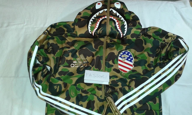 ADIDAS BAPE SHARK Hoodie Felpa DW9286 Taglia S nuovo EUR 299 00