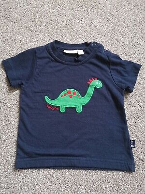 Jojo maman bebe Boys 6-12 Months Blue Dinosaur Short Sleeve Top T Shirt