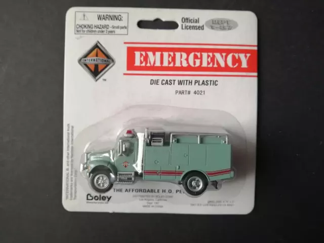 Boley Emergency, HO Scale, USA Fire truck, #4021-55, carded, sealed (a)