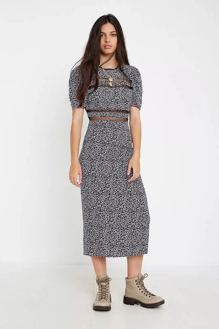 Maxi abito estivo medio Urban Outfitters Emma Marie Ditsy in pizzo floreale midi