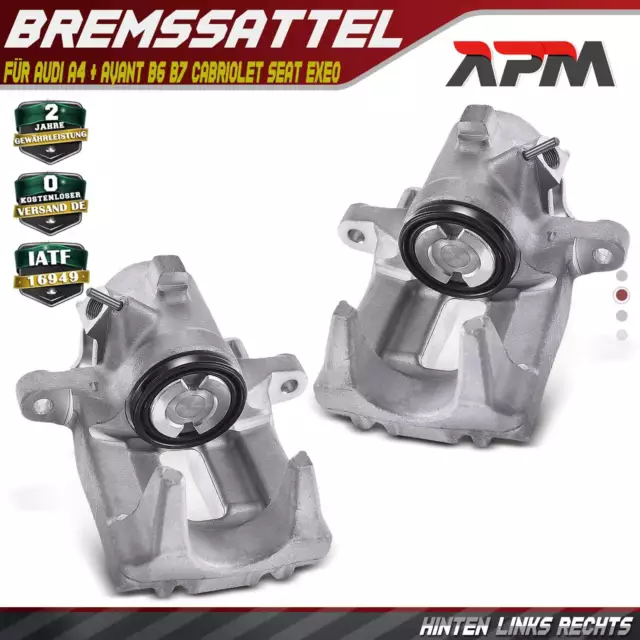 2x Bremssattel Hinten Links Rechts für Audi A4 8E B6 B7 8H Seat Exeo 3R 1KD 1KP