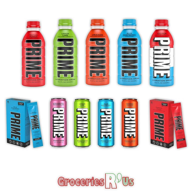 PRIME HYDRATION & Energy Drinks by Logan Paul & KSI Variety USA
