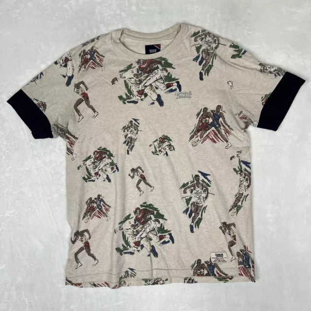 Lemar And Dauley Mens Graphic Print Short Sleeve T-Shirt Mens Large Sports Tee