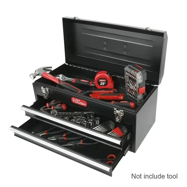 Hyper Tough 20 Inch 2 Drawer Tool Box Tool Chest With Flip Up Lid Hyper Tough 20 Inch 2 Drawer Tool Box Tool Chest With Flip Up Lid