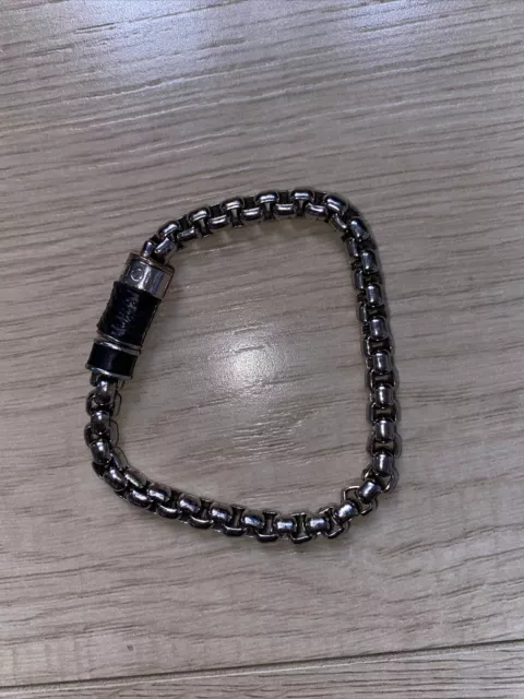Louis Vuitton Chain bracelet M62486 Men's silver monogram with  accessories GC