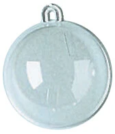 Adorno de bola colgante Darice 60 mm transparente